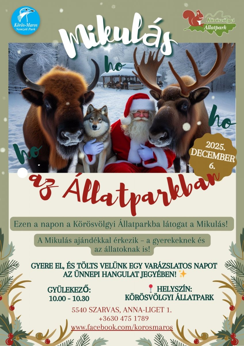 Mikulás az Állatparkban