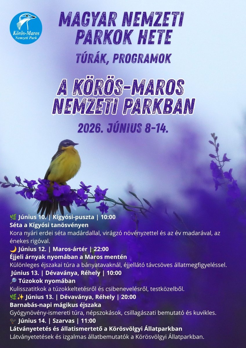 Magyar Nemzeti Parkok Hete programok